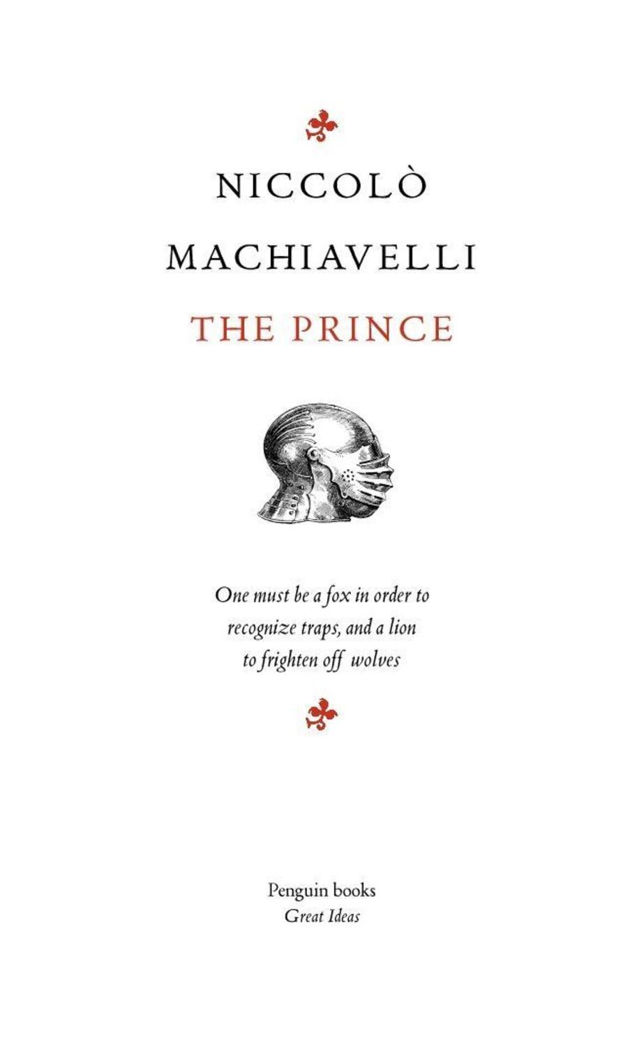 The Prince / Niccolo Machiavelli