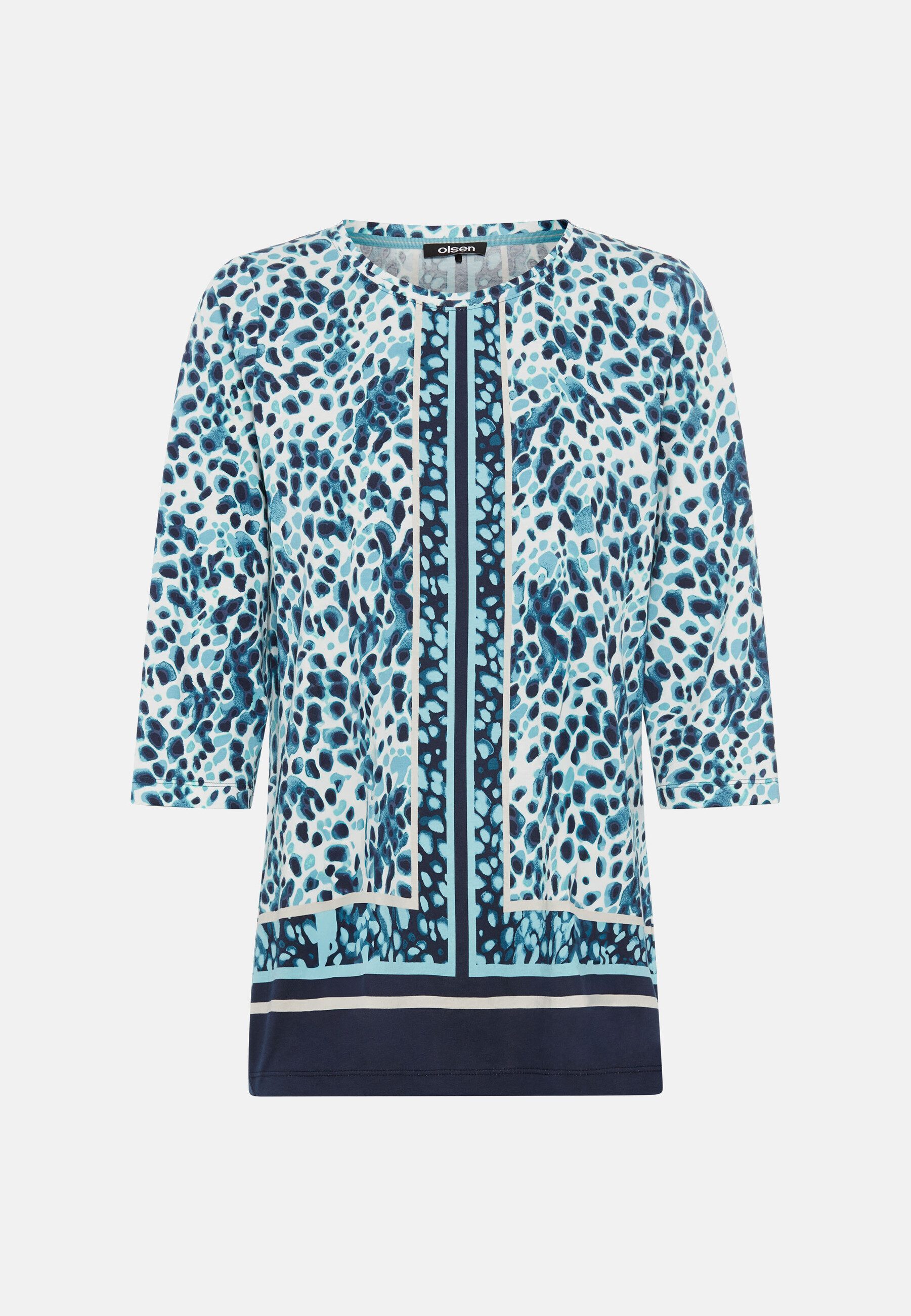 Olsen T-Shirt Shirt mit Panneaux-Print