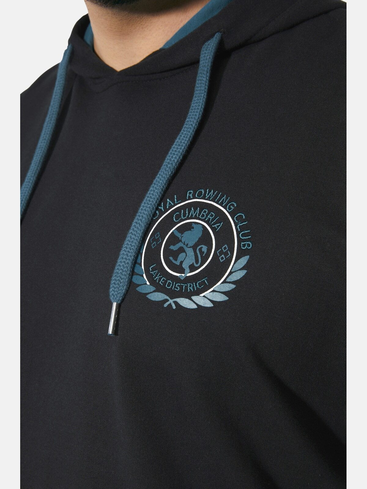 Charles Colby Kapuzensweatshirt EARL TODD mit farbigem Kapuzenfutter