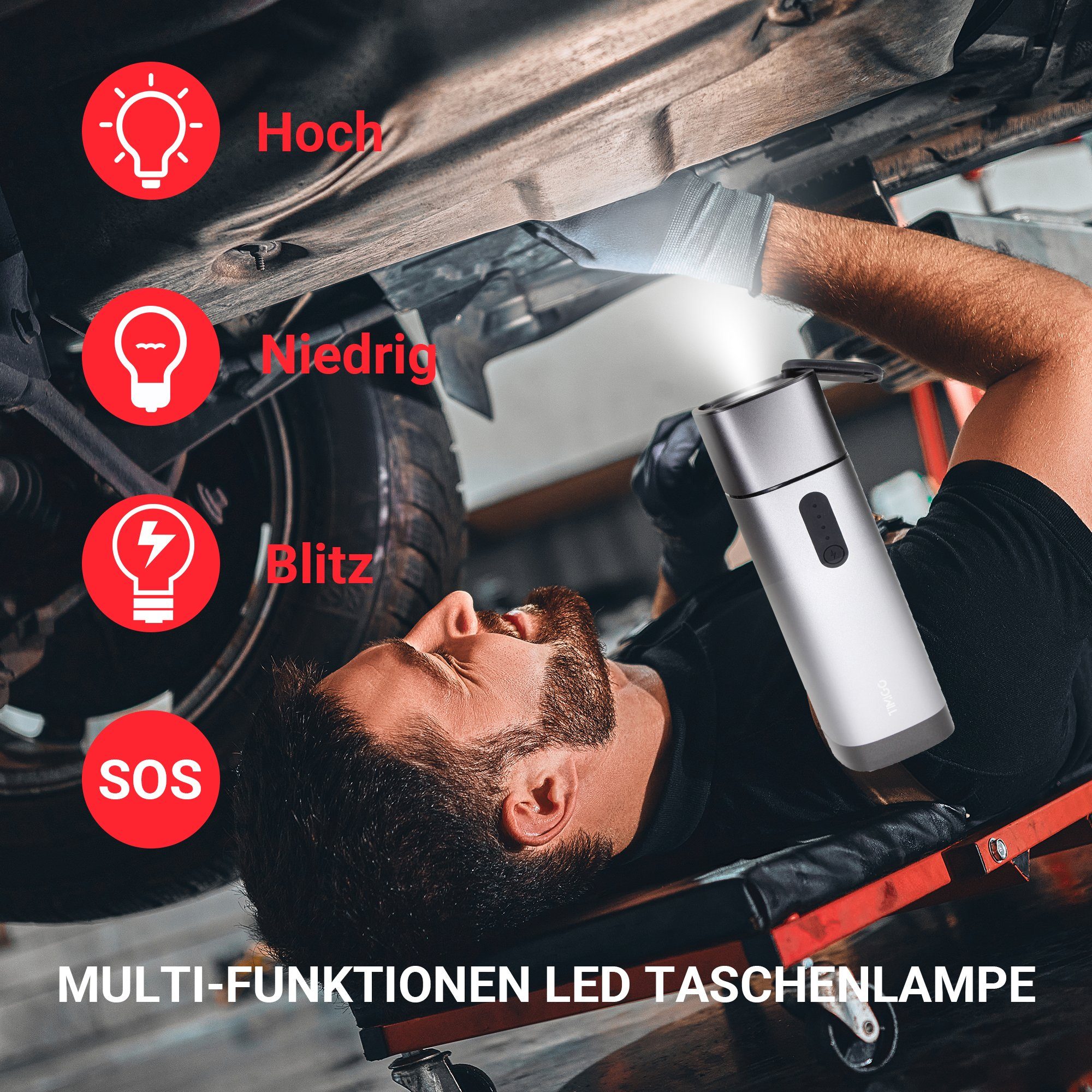 TIMIGO K1 Jump Starter Power Bank, 12V-500A (38.4Wh) Jump Starter Device