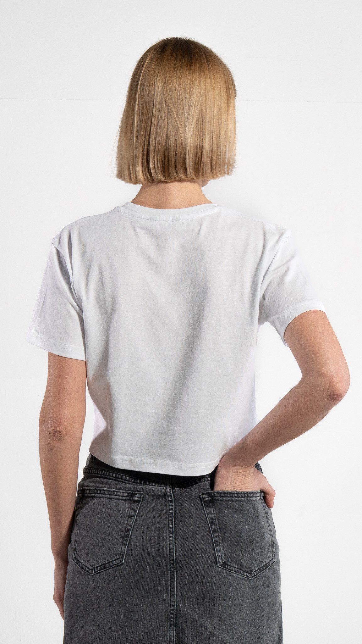 GORG Kurzarmshirt Cropped Damen-T-Shirt aus Bio-Baumwolle günstig online kaufen