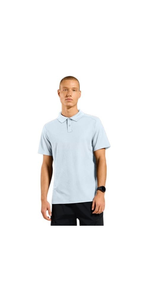 Odlo Poloshirt Wander-/Freizeit Cubic Light (leicht, schnelltrocknend) hellblau