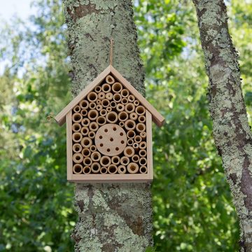 relaxdays Insektenhotel Bienenhotel aus unbehandeltem Holz