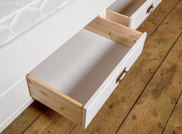 JVmoebel Bett Landhaus Stil Luxus Bett Doppelbett Doppelbetten Weiß Bauern Betten