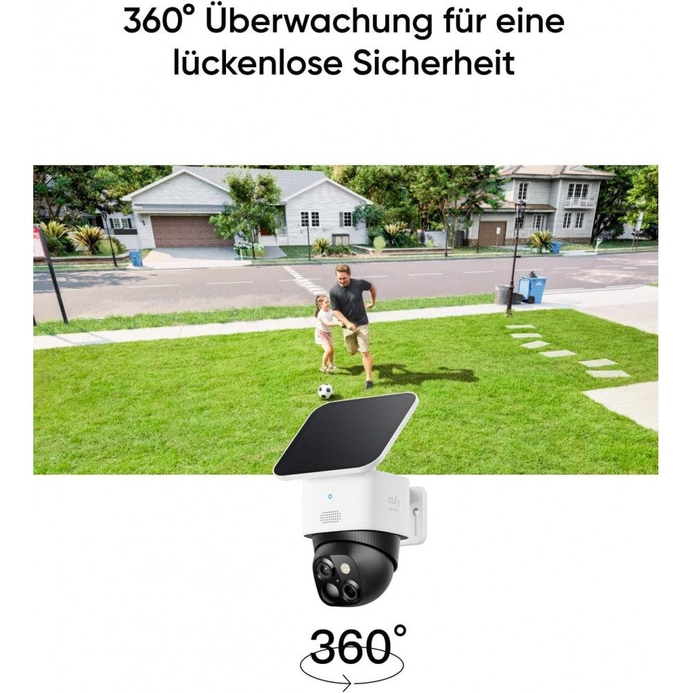 eufy Überwachungskamera eufy Solocam S340 Sicherheitskamera (Außen, 3K Auflösung für klare Bilder, Akku)