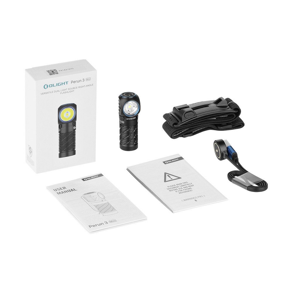 OLIGHT LED Stirnlampe OLight Perun 3 Mini Stirnlampe, Handlampe akkubetrieben 500 lm PERUN