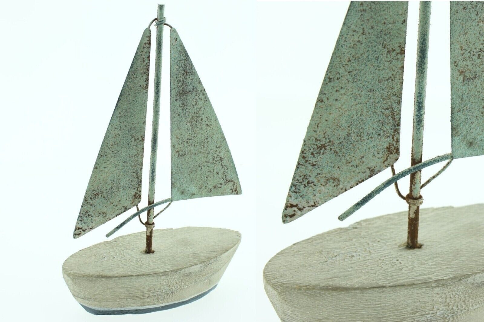 finehomegarden Dekofigur Segelboot Holz Schiff Boot Figur Maritim 14x6cm H2 günstig online kaufen
