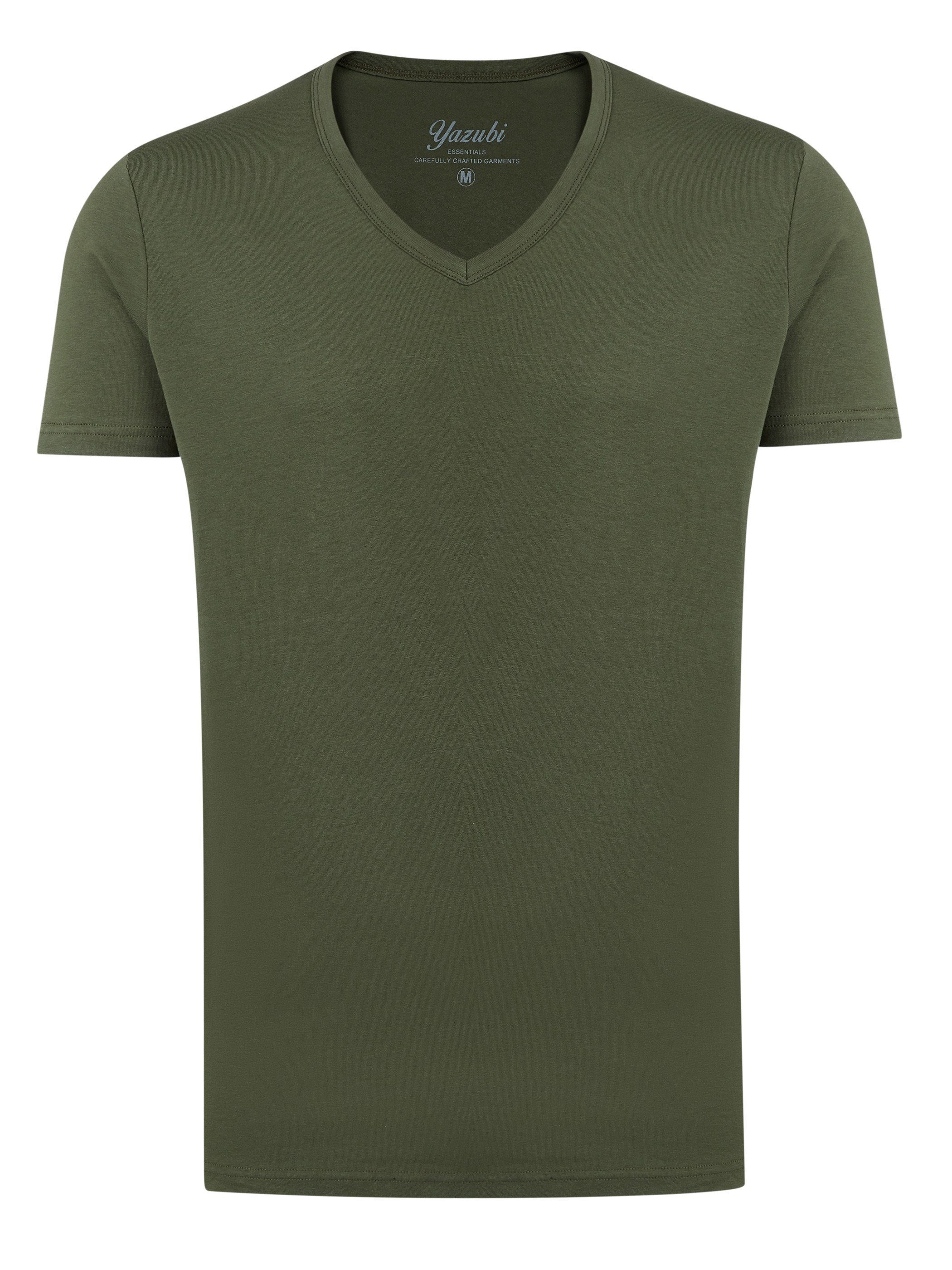 Mythic Shirt V-Ausschnitt mit Yazubi modisches 5er-Pack) Grün 190510) T-shirt (Kalamata (Spar-Set, T-Shirt bequemes