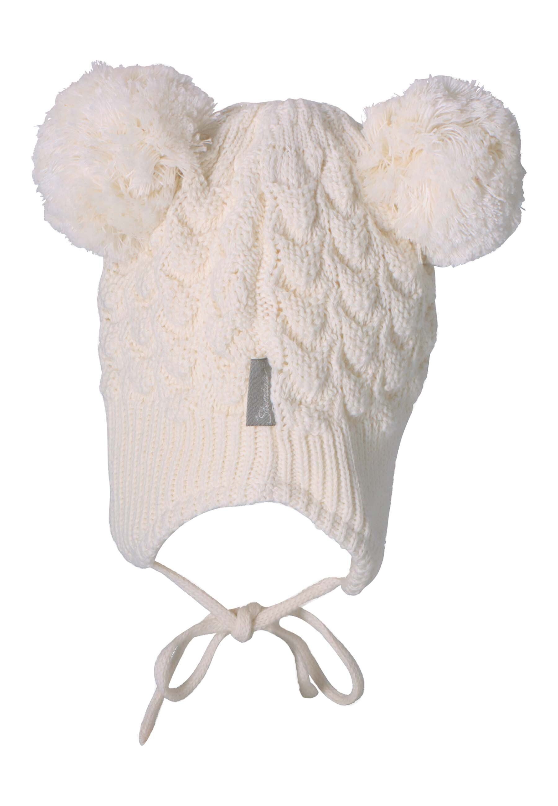 Sterntaler® Strickmütze Bommelmütze Struktur (1-St) – Bild 3 von 5