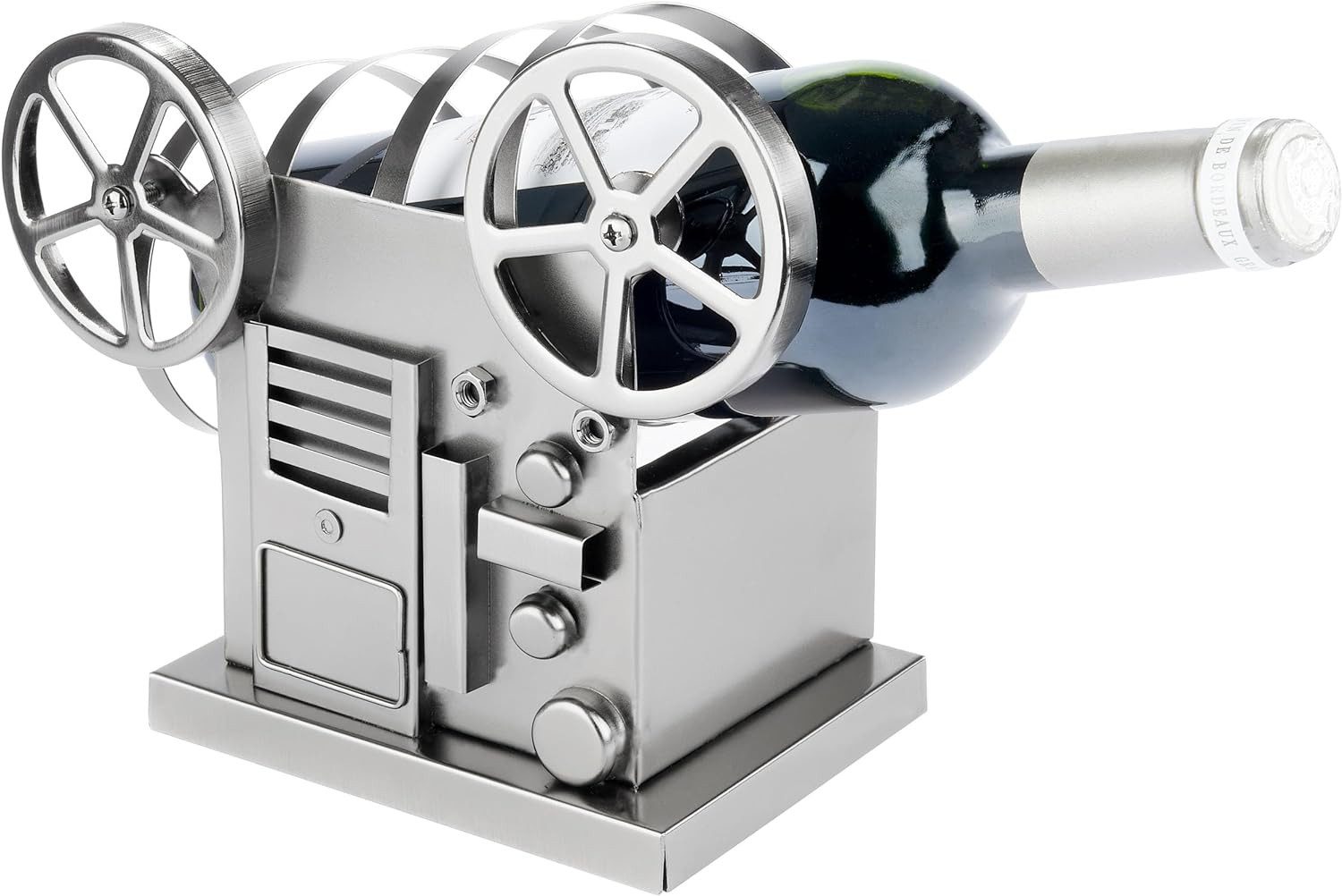 Weinflaschenhalter Filmprojektor - Kino Flaschenhalter Metall Skulptur