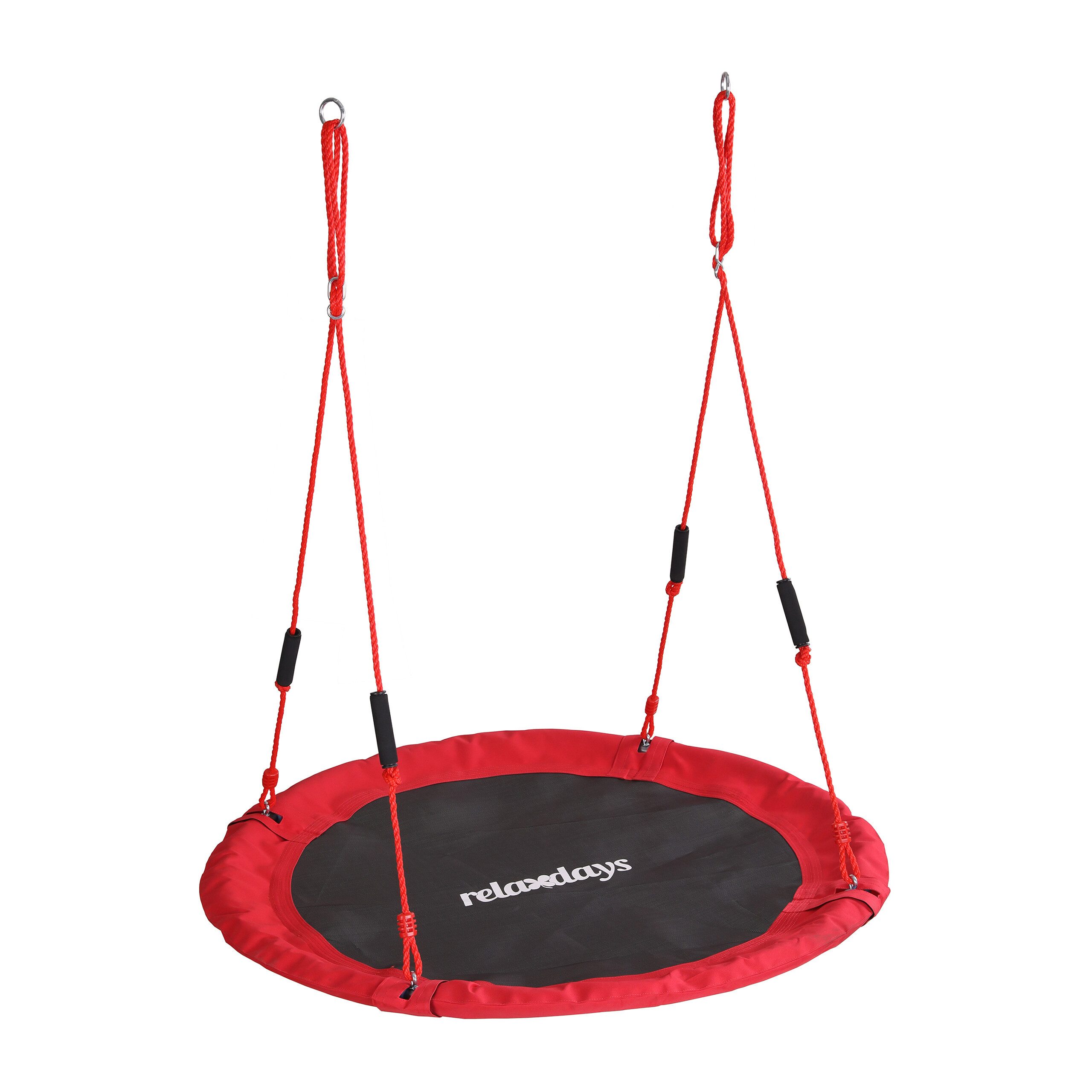 relaxdays Nestschaukel-Sitz Nestschaukel Kinder Schaumstoffgriffe, rot