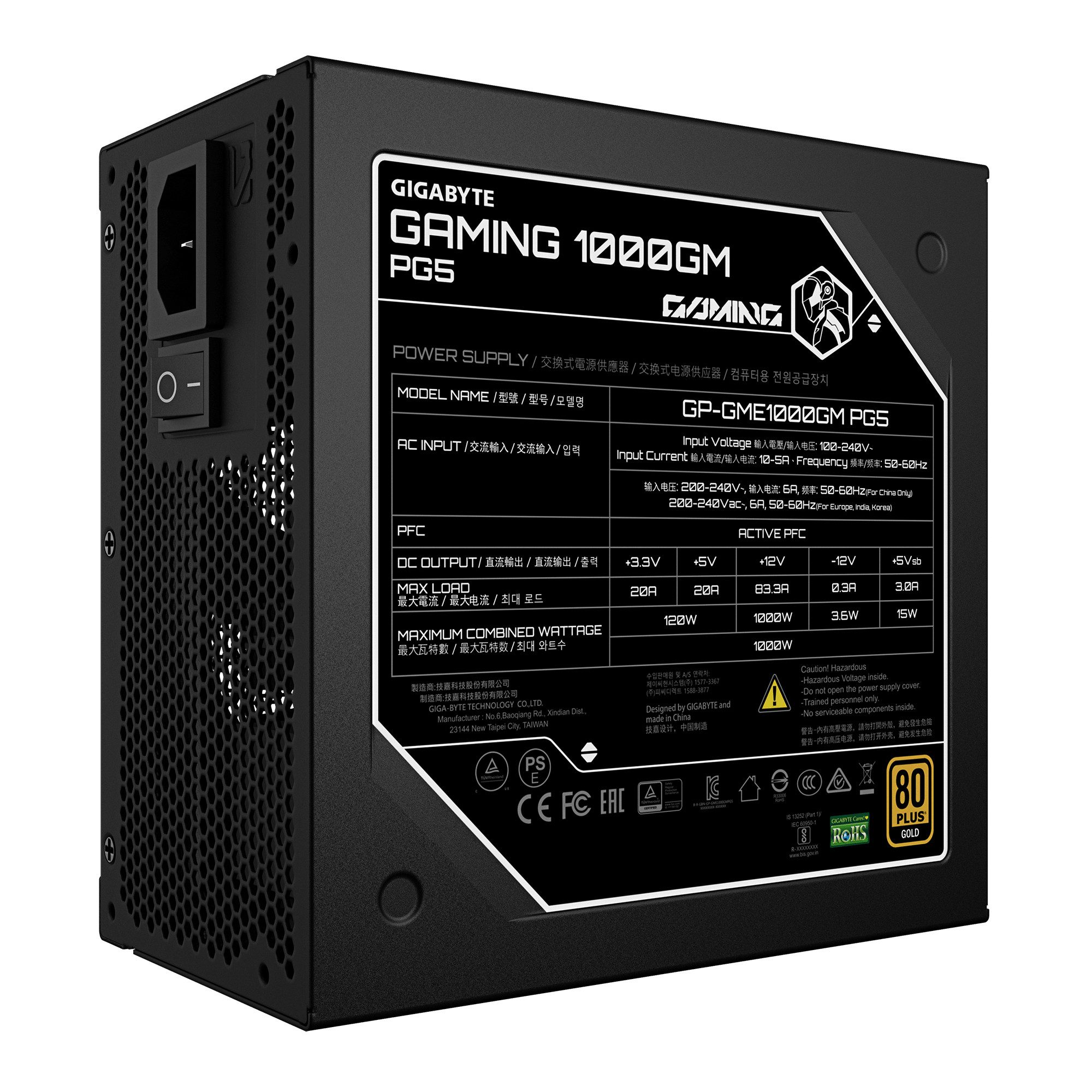 Gigabyte GP-GME1000GM 1000W PG5 PSU Netzteil