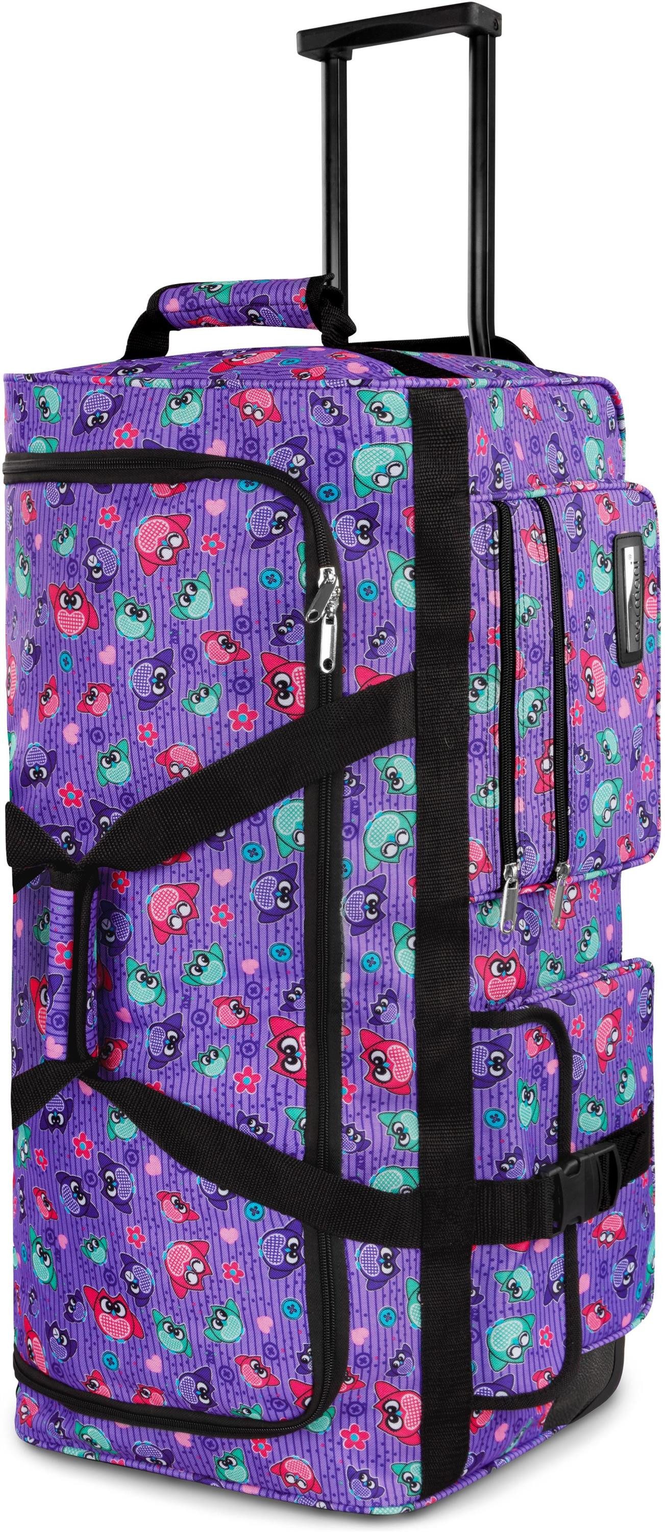 normani Reisetasche Reisetasche mit 3 Rollen 80 Liter, Trolley mit leichtläufigen Rollen