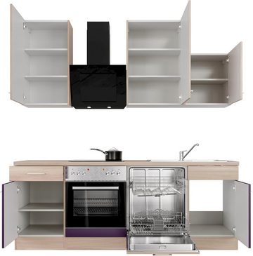 Flex-Well Küche Portland, mit E-Geräten, Breite 220 cm, in vielen Farbvarianten erhältlich