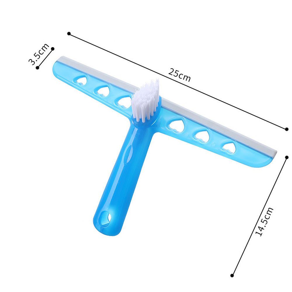 Wiederverwendbares Doppelkopf-Multifunktions-Glaswischer, Blusmart Reinigungspinsel blue