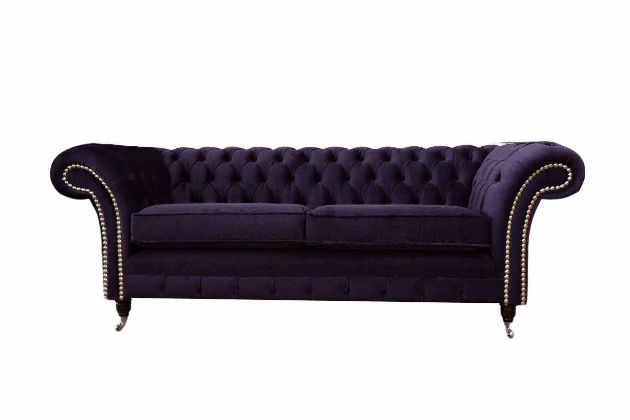 JVmoebel Sofa Wohnzimmer Design Couch Klassisch Chesterfield Dreisitzer Chesterfield-Sofa,
