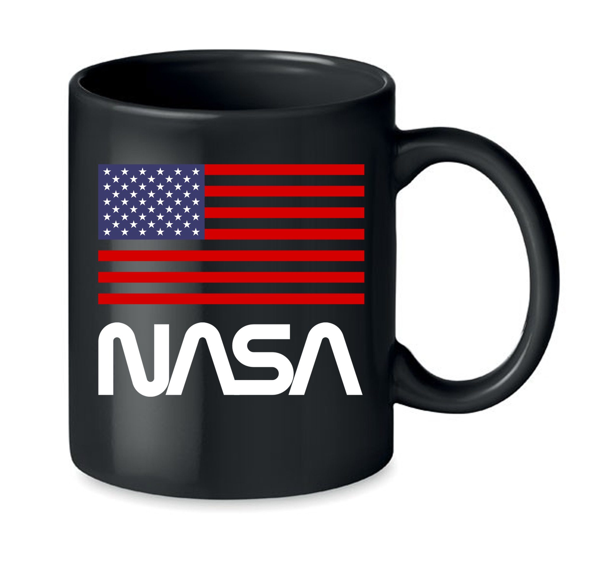 Mission, Nasa Space Blondie Mars & Tasse USA Spülmaschinenfest Keramik, Schwarz Rakete mond Brownie Elon