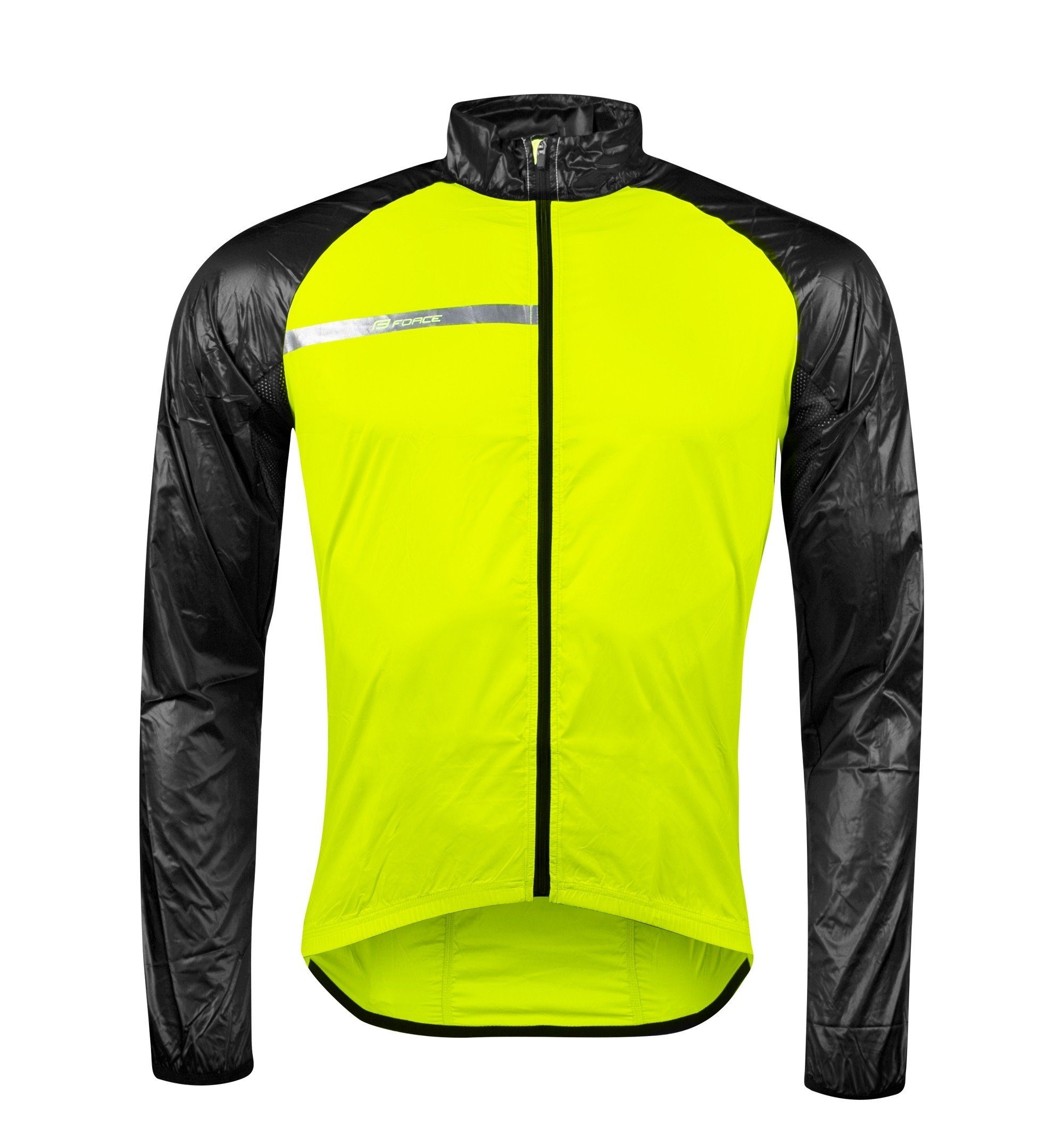 FORCE Fahrradjacke Jacke FORCE WINDPRO winddicht gelb %%% *