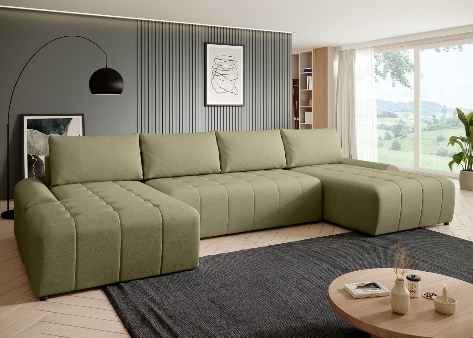 Beautysofa Ecksofa Costa U, inkl. Schlaffunktion, günstig online kaufen