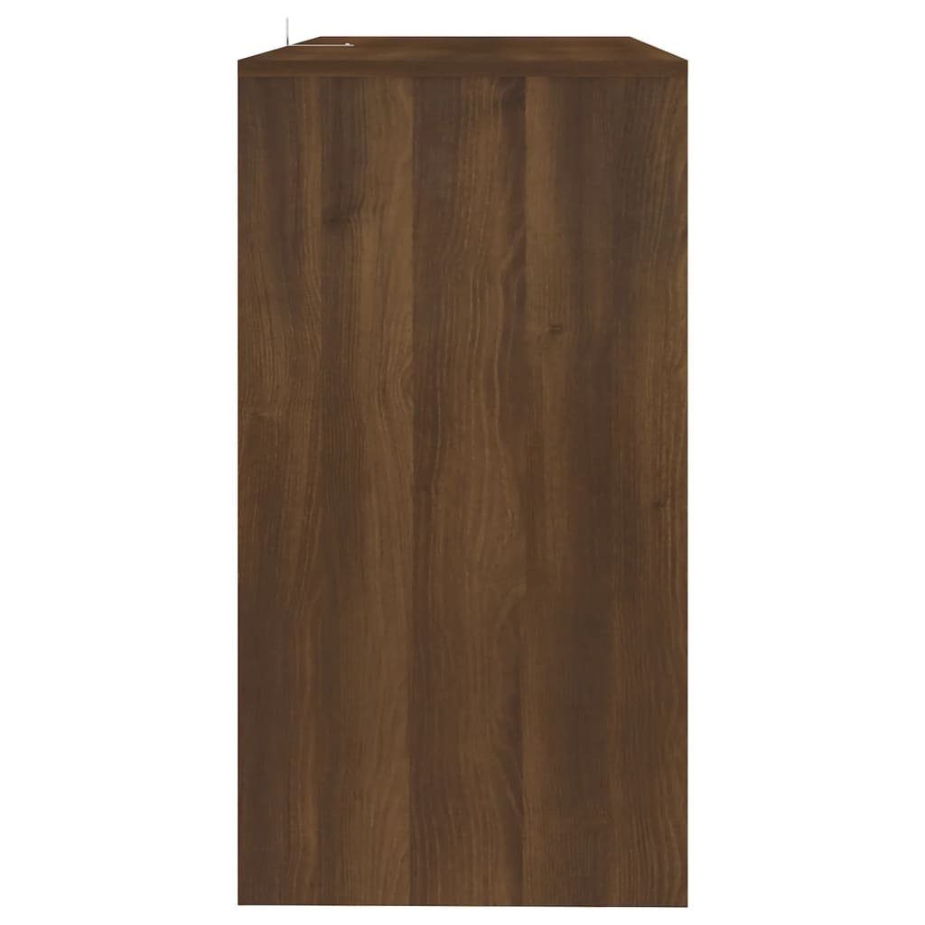 Konsolentisch Holzwerkstoff furnicato Eichen-Optik 89x41x76,5 (1-St) cm Beistelltisch Braun