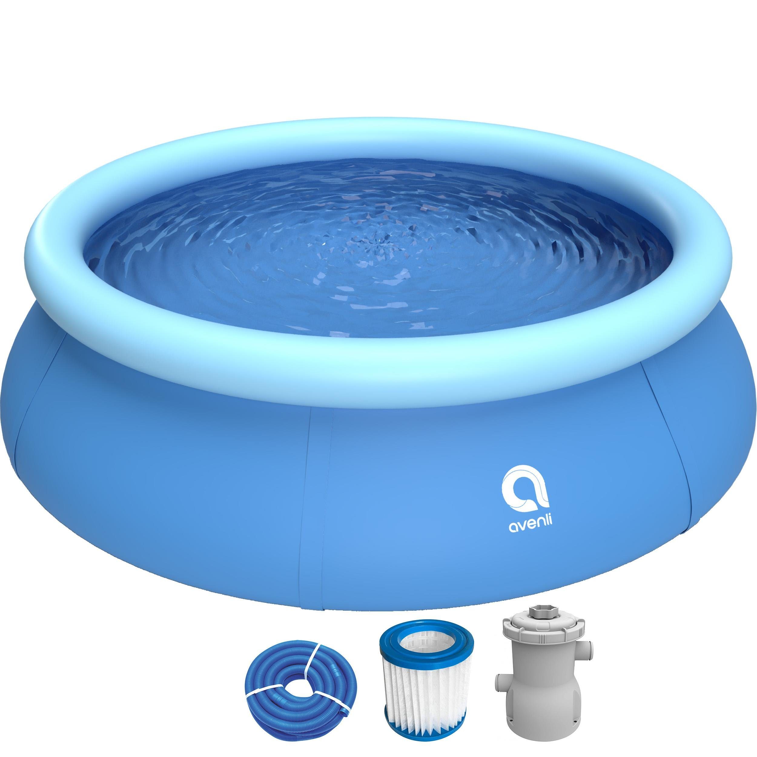 Avenli Quick-Up Pool Prompt Set Pool 244 x 63 cm (Aufstellpool Komplettset, Quick Up Pool Komplettset), Swimmingpool inklusive Filterpumpe und Filterkartusche