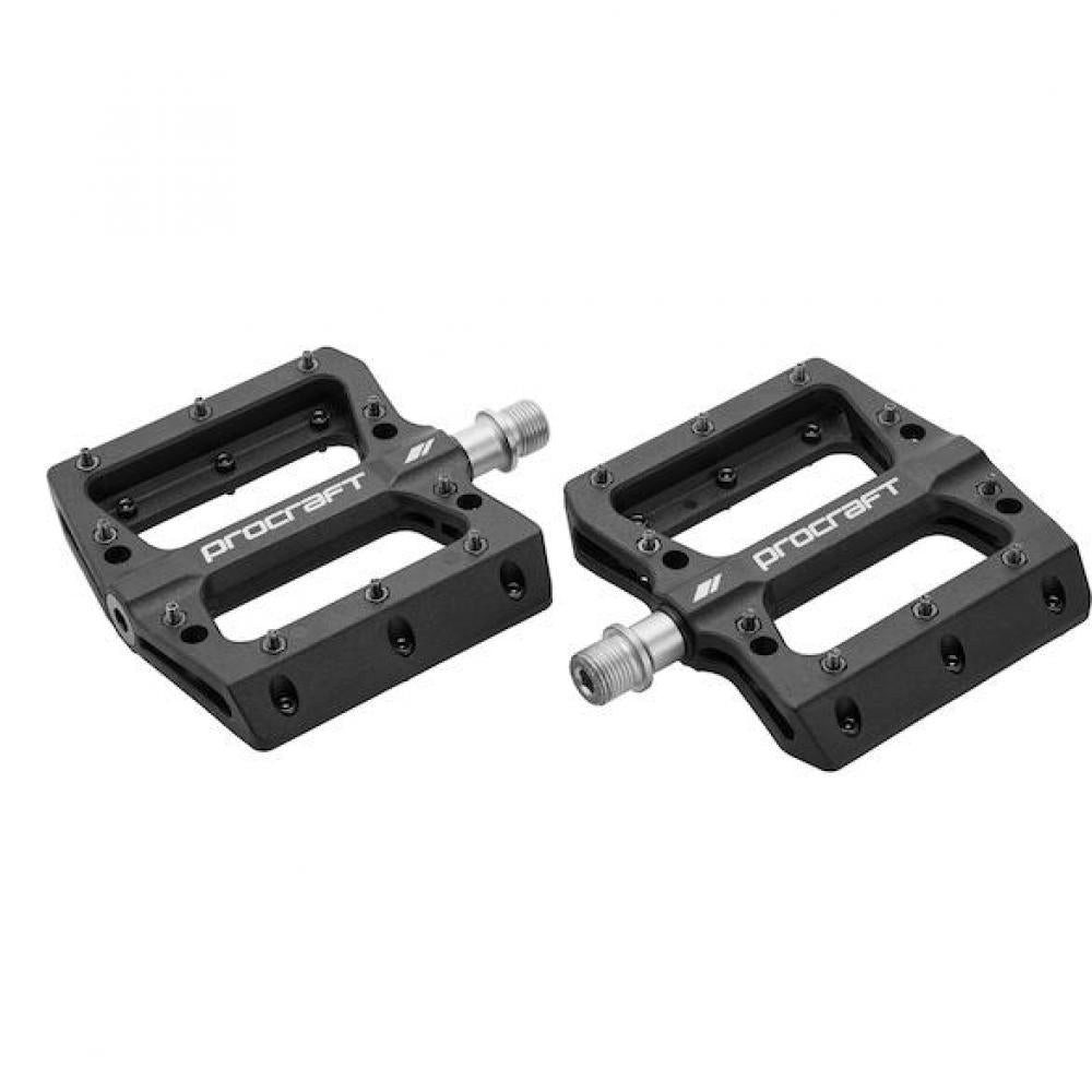 Procraft Fahrradpedale Procraft Pedale Flat Grip Essential Kunststoff 113 x 105 mm Schwarz -