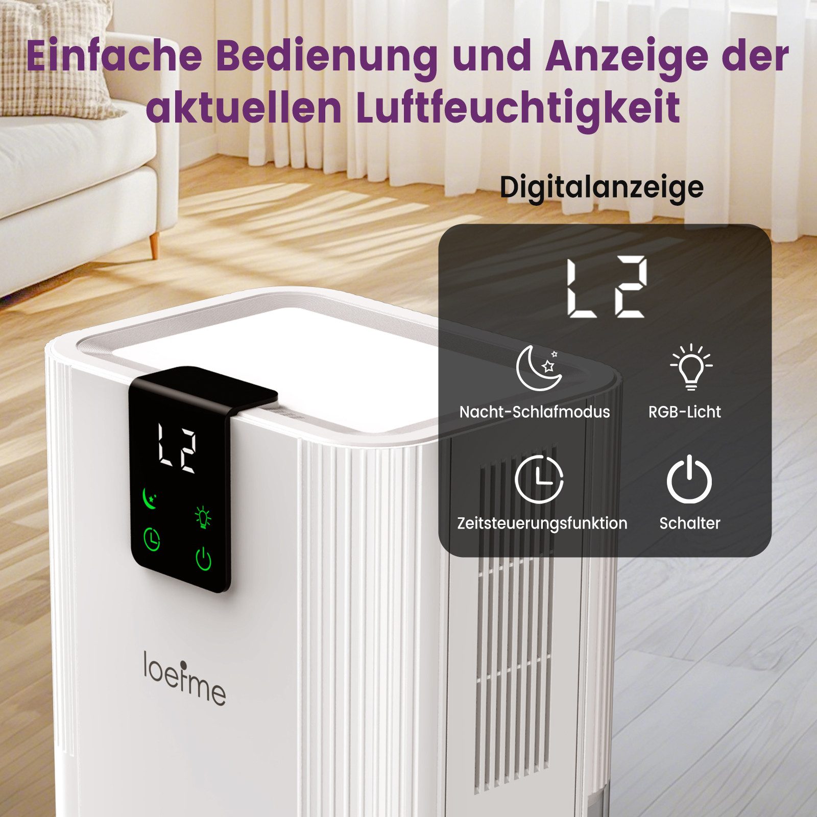 loefme Luftentfeuchter Luftentfeuchter Elektrisch Raumentfeuchter Entfeucht günstig online kaufen