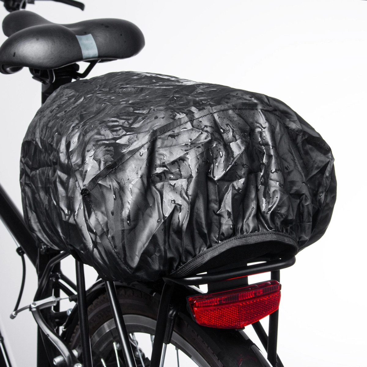 Wozinsky Fahrradtasche WBB36BK, 2-tlg. Doppeltasche mit Reflektoren, spritzwassergeschützt, robust