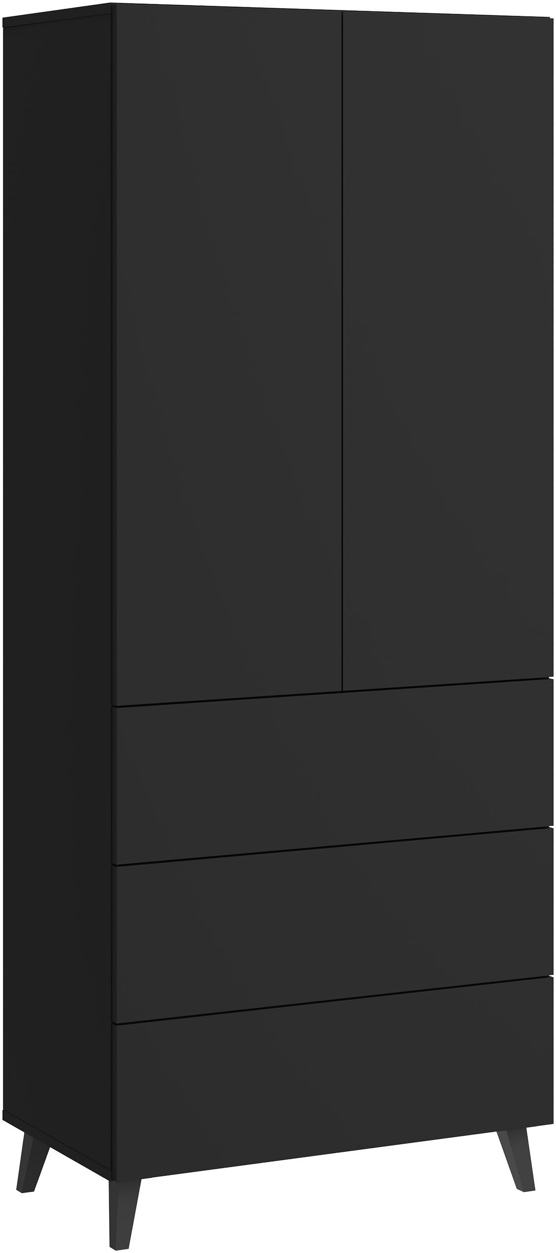 Home affaire Highboard Phuket Hochschrank mit 2 Türen und 3 Schubladen (1 St), Push-to-Open, verstellbare Einlegeböden und viel Stauraum