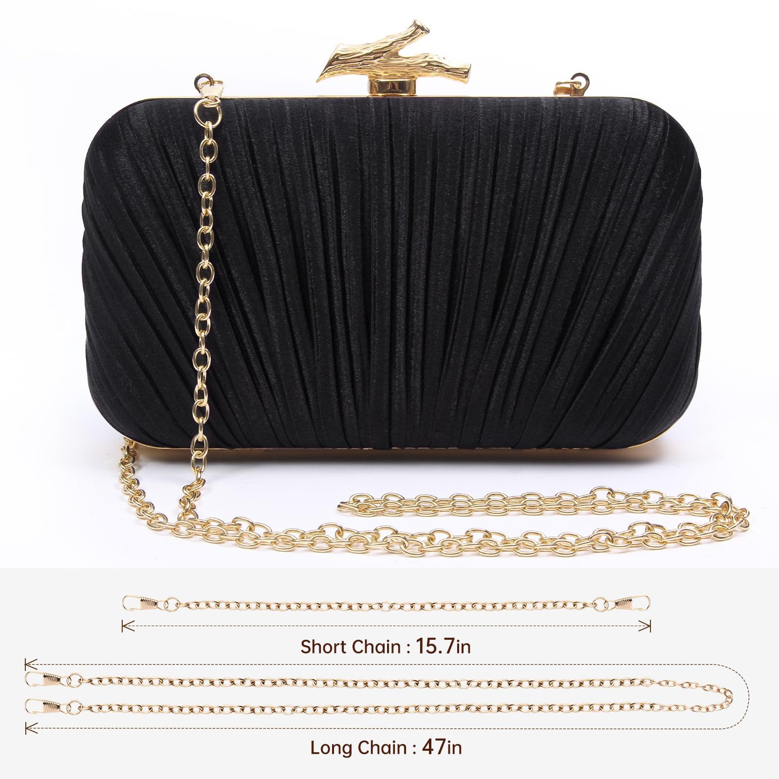 Coonoor Clutch Taschen für Damen, Abendtasche, gefaltete Clutch mit Kette, günstig online kaufen