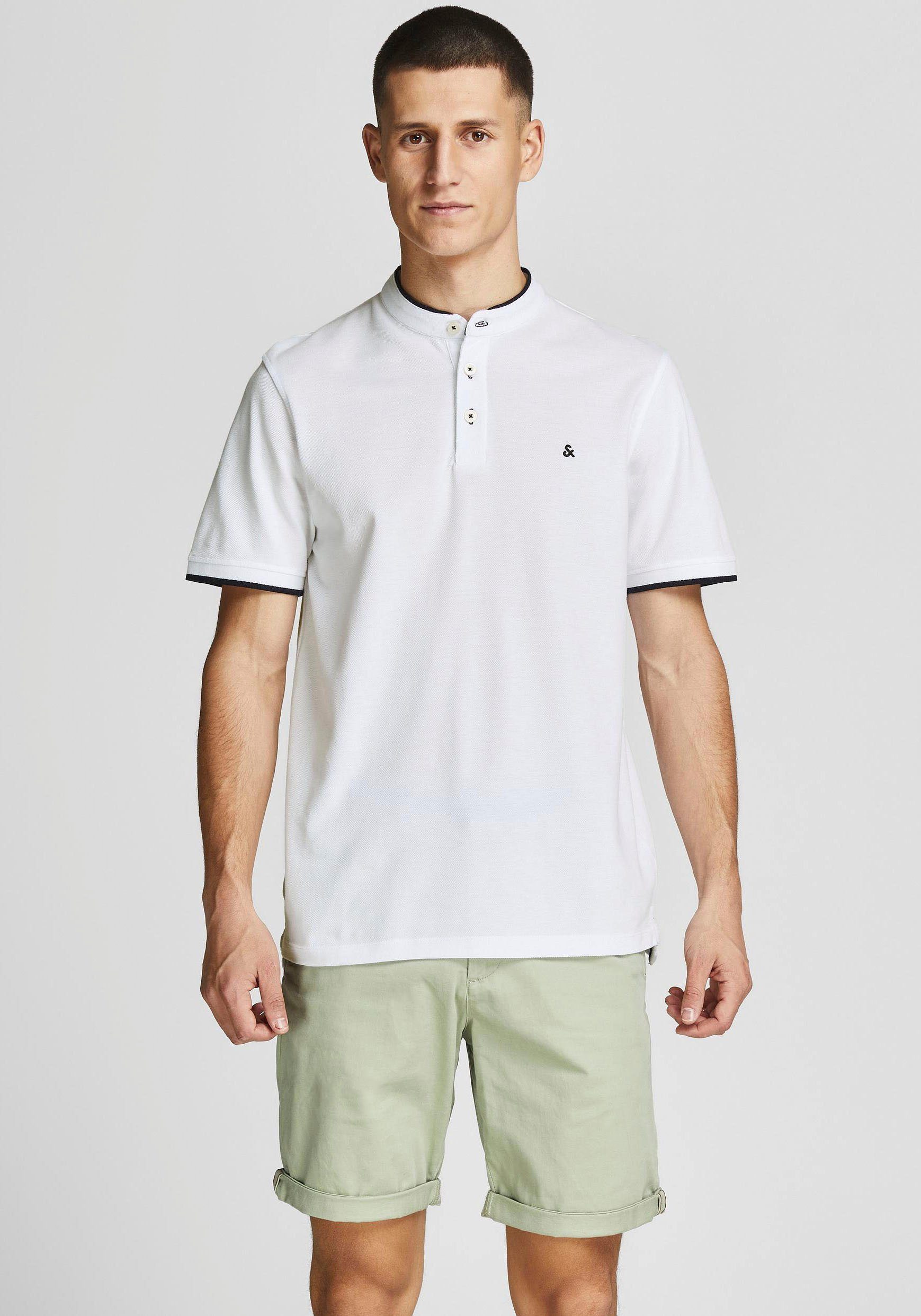 Jack & Jones Kurzarmshirt PAULOS MAO POLO mit kontrastfarbiger Kante am sch günstig online kaufen
