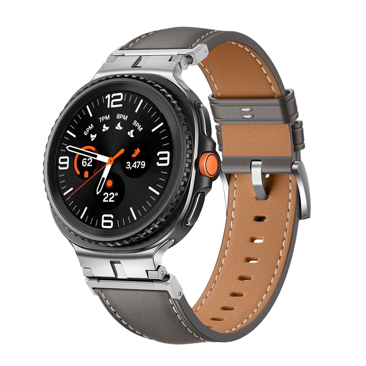 Wigento Smartwatch-Armband Für Samsung Galaxy Watch 8 / 8 Classic Leder Arm günstig online kaufen