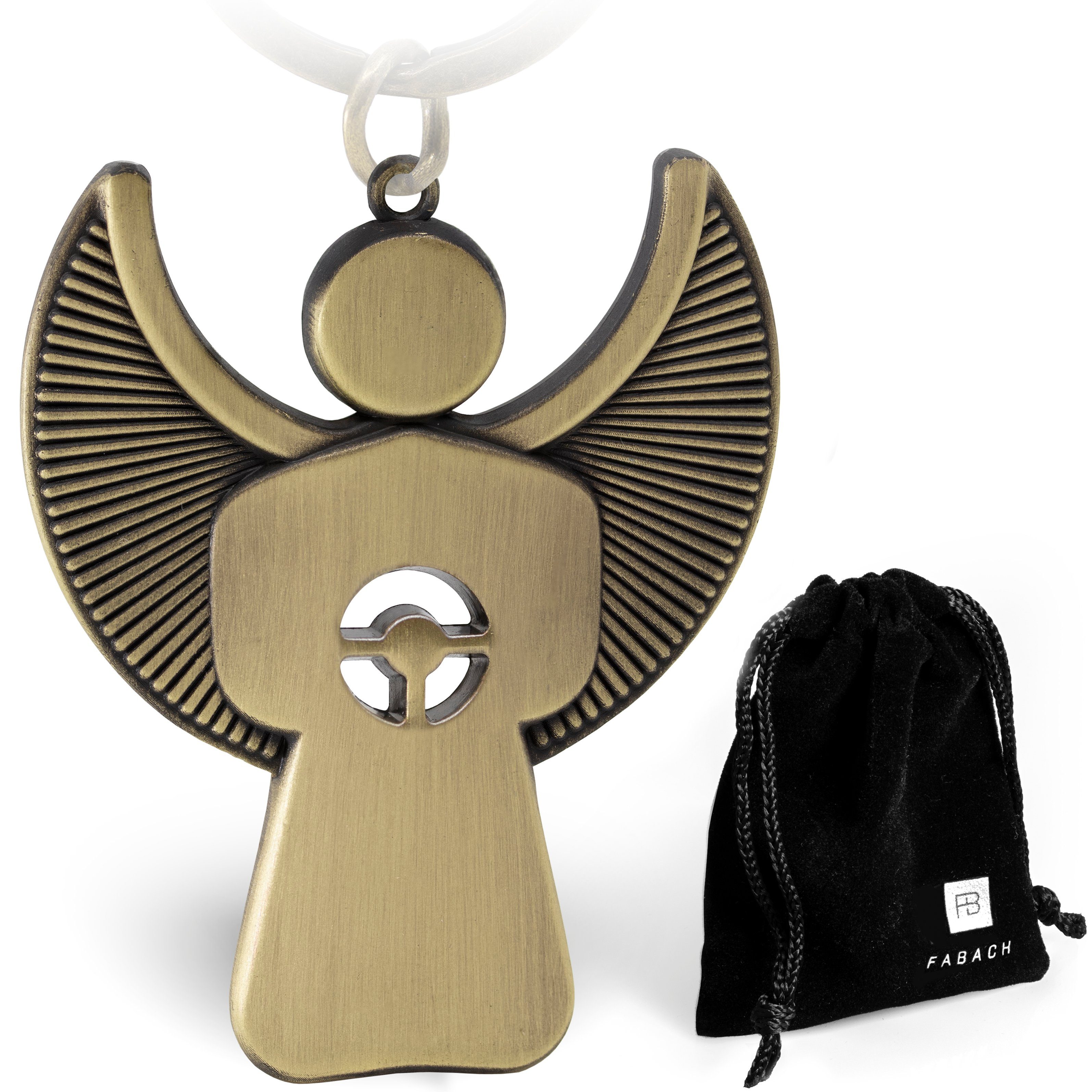 Schlüsselanhänger Schutzengel Pikto mit Lenkrad - Geschenk Glücksbringer Führerschein