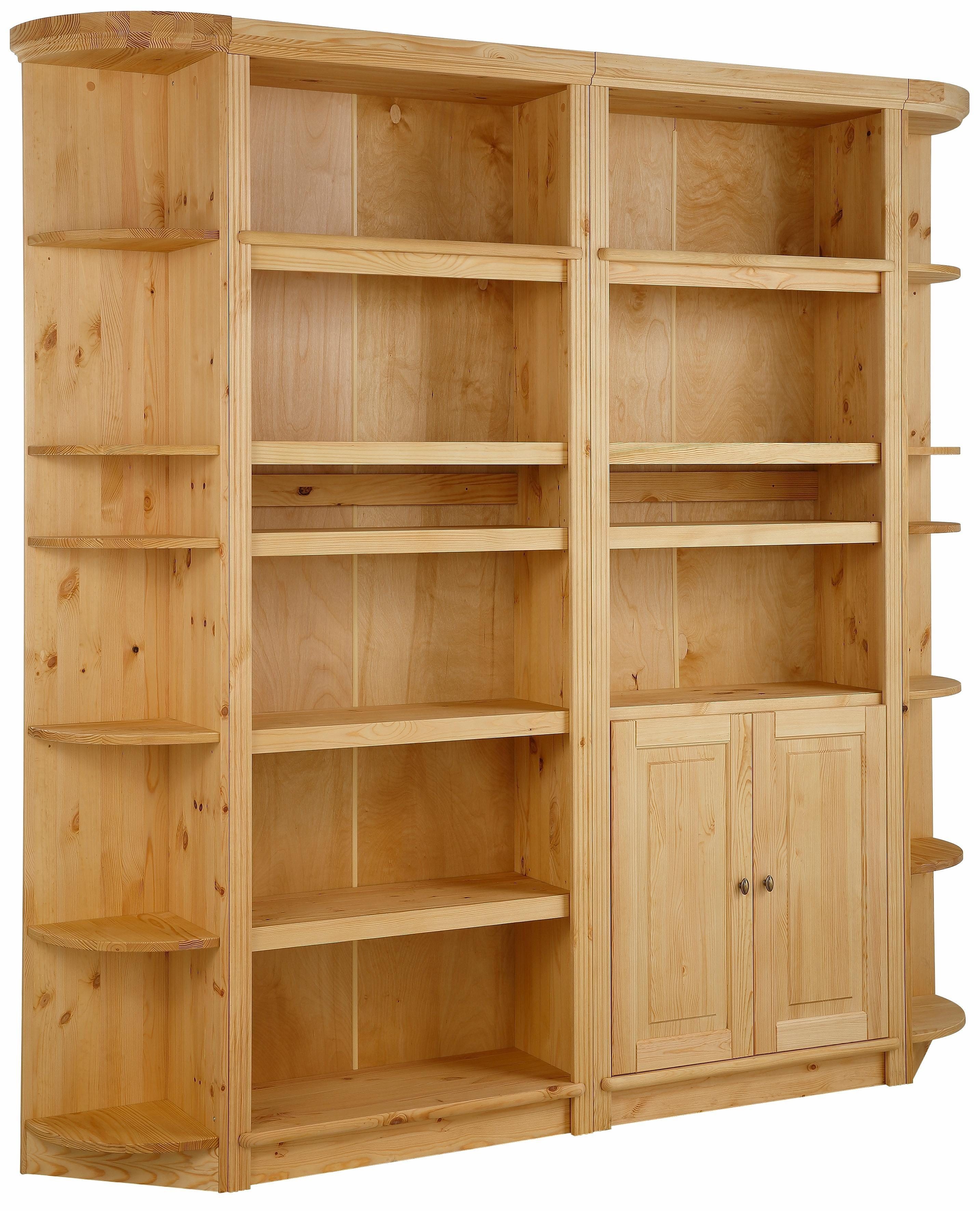 Home affaire Bücherregal Soeren, aus massiver Kiefer, Höhe 220 cm, mit 2  Holztüren, viel Stauraum | Bücherschränke