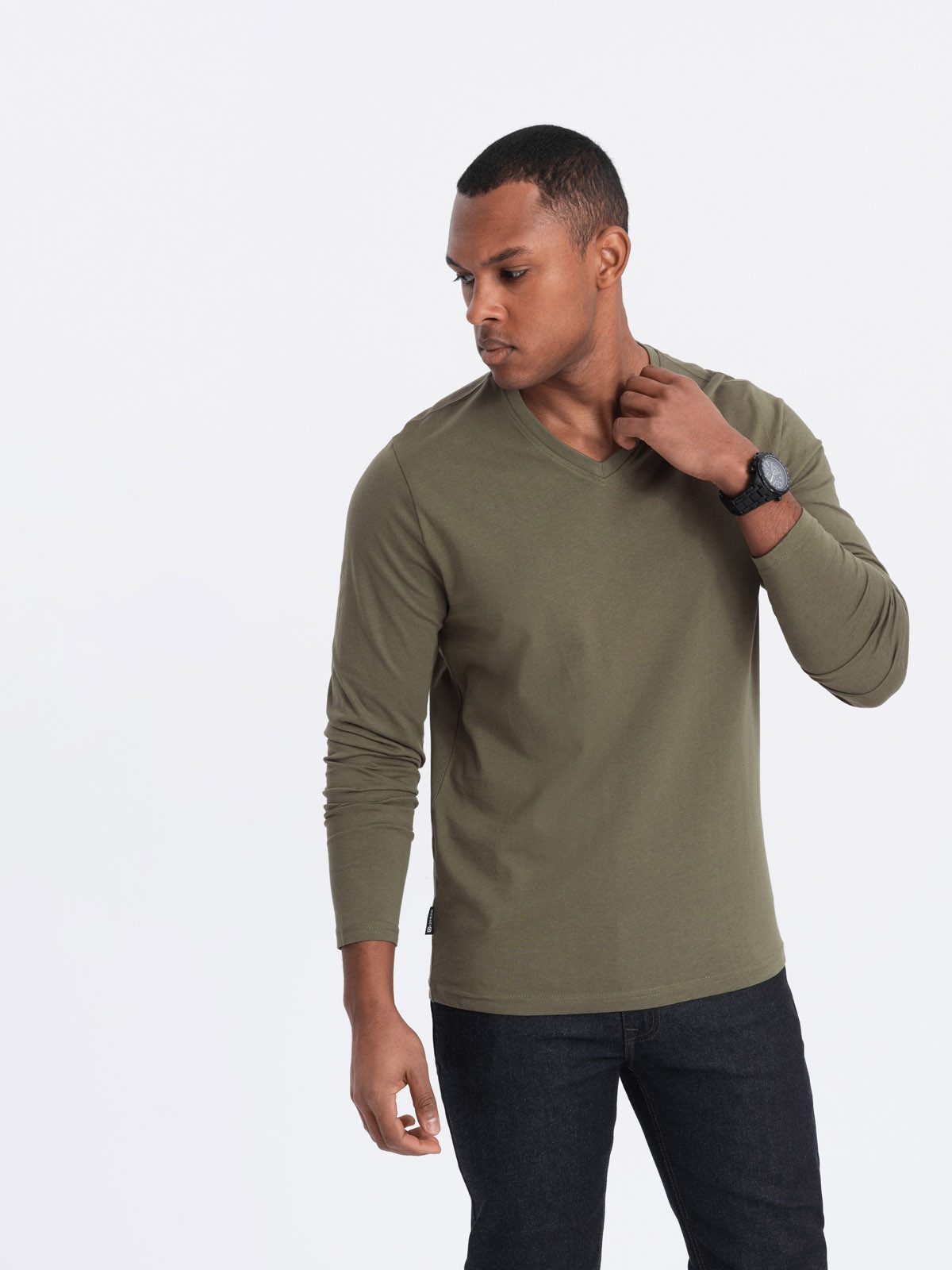OMBRE Longsleeve Longsleeve für Herren mit V-Ausschnitt.