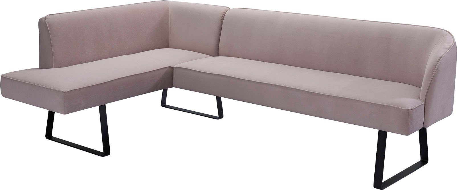 exxpo - sofa fashion Eckbank "Americano", mit Keder und Metallfüßen, Bezug günstig online kaufen