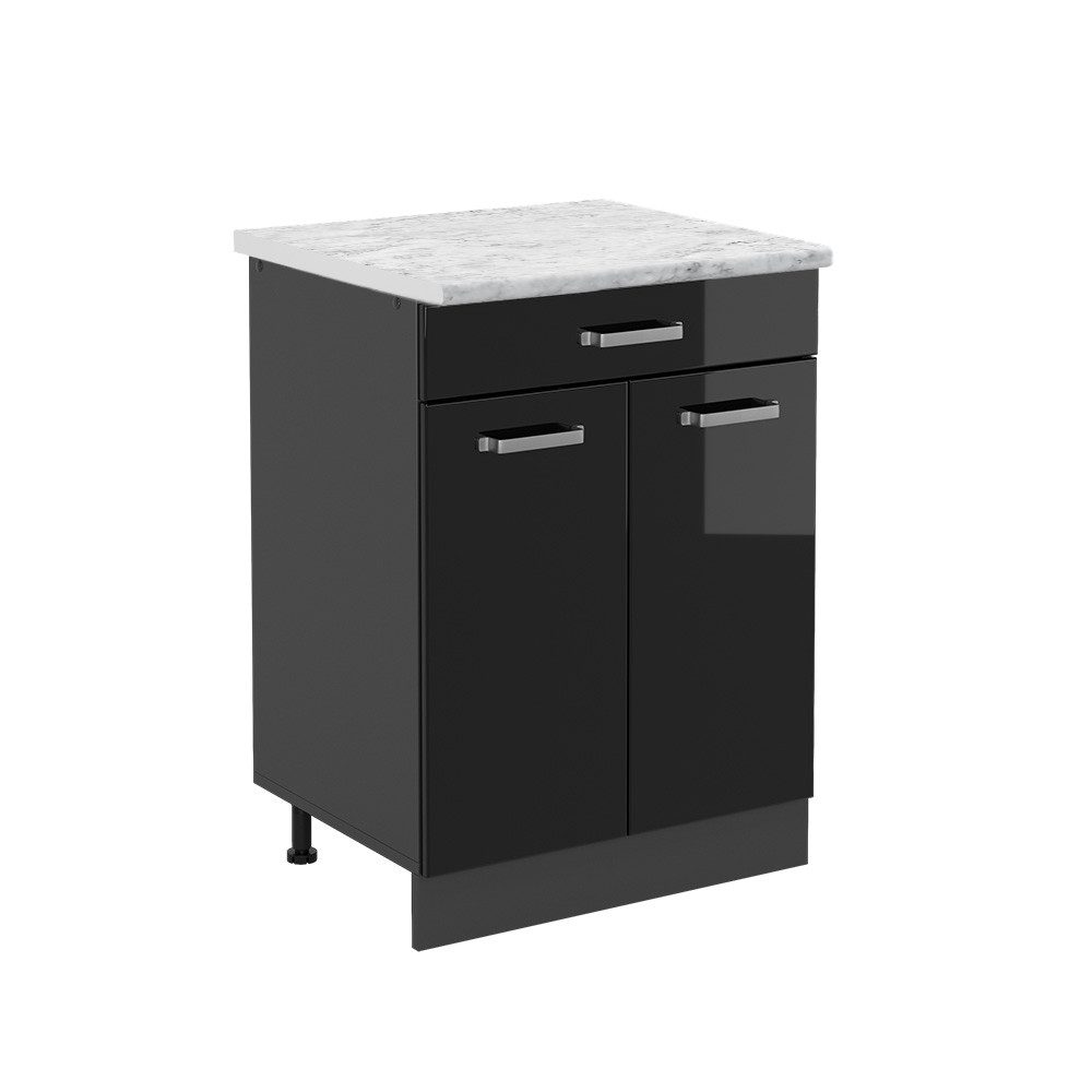 Vicco Unterschrank R-Line, Schwarz Hochglanz/Anthrazit, 60 günstig online kaufen