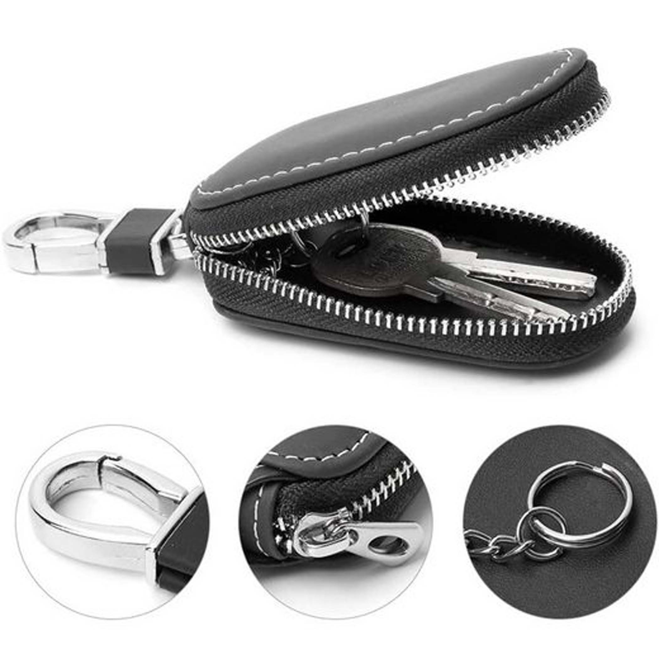Coonoor Schlüsseltasche Autoschlüssel-Etui, Halter, PU-Leder, Auto-Schlüsselanhänger – Bild 5 von 5