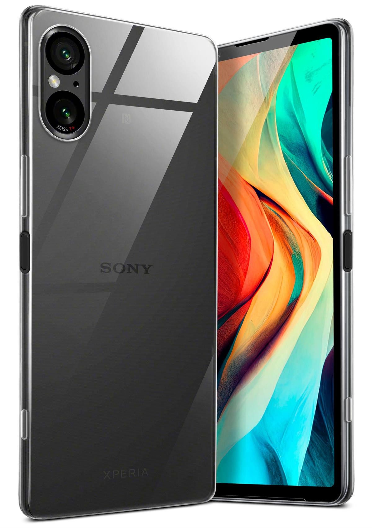 moex Handyhülle moex® Aero Case für Sony Xperia 5 V, Hülle Silikon durchsichtig, Clear Schutzhülle Transparent Silikonhülle