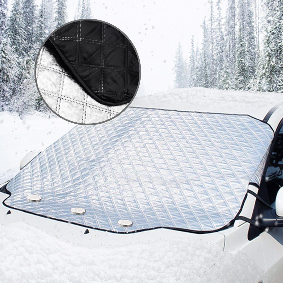 Winter Auto Windschutzscheibe Abdeckung, Faltbare  Windschutzscheibenabdeckung, Universal Auto Windschutzscheibenschutz Anti  Frost