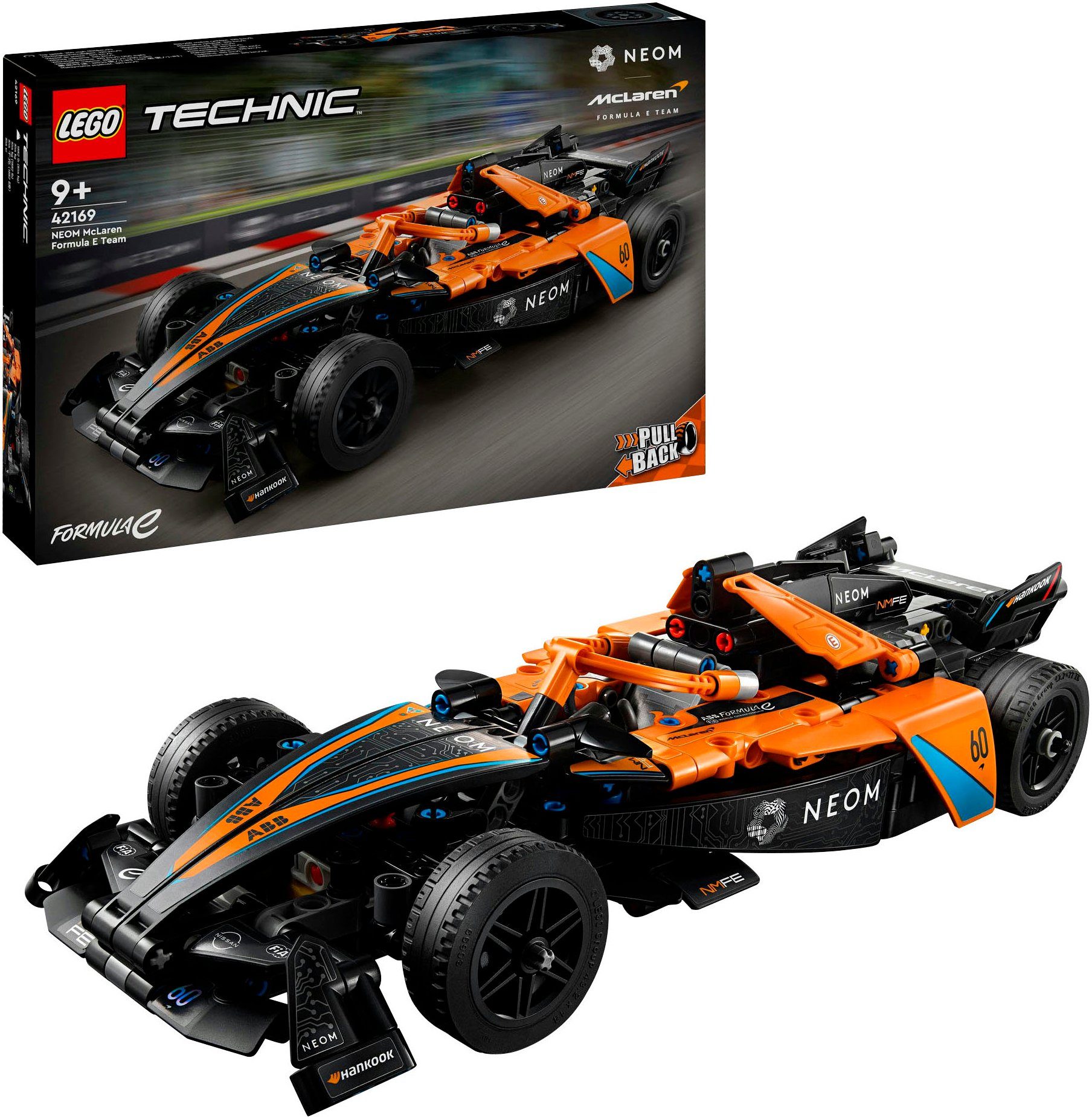 LEGO® Konstruktionsspielsteine NEOM McLaren Formula E Race Car (42169), LEGO® Technic, (452 St), Made in Europe