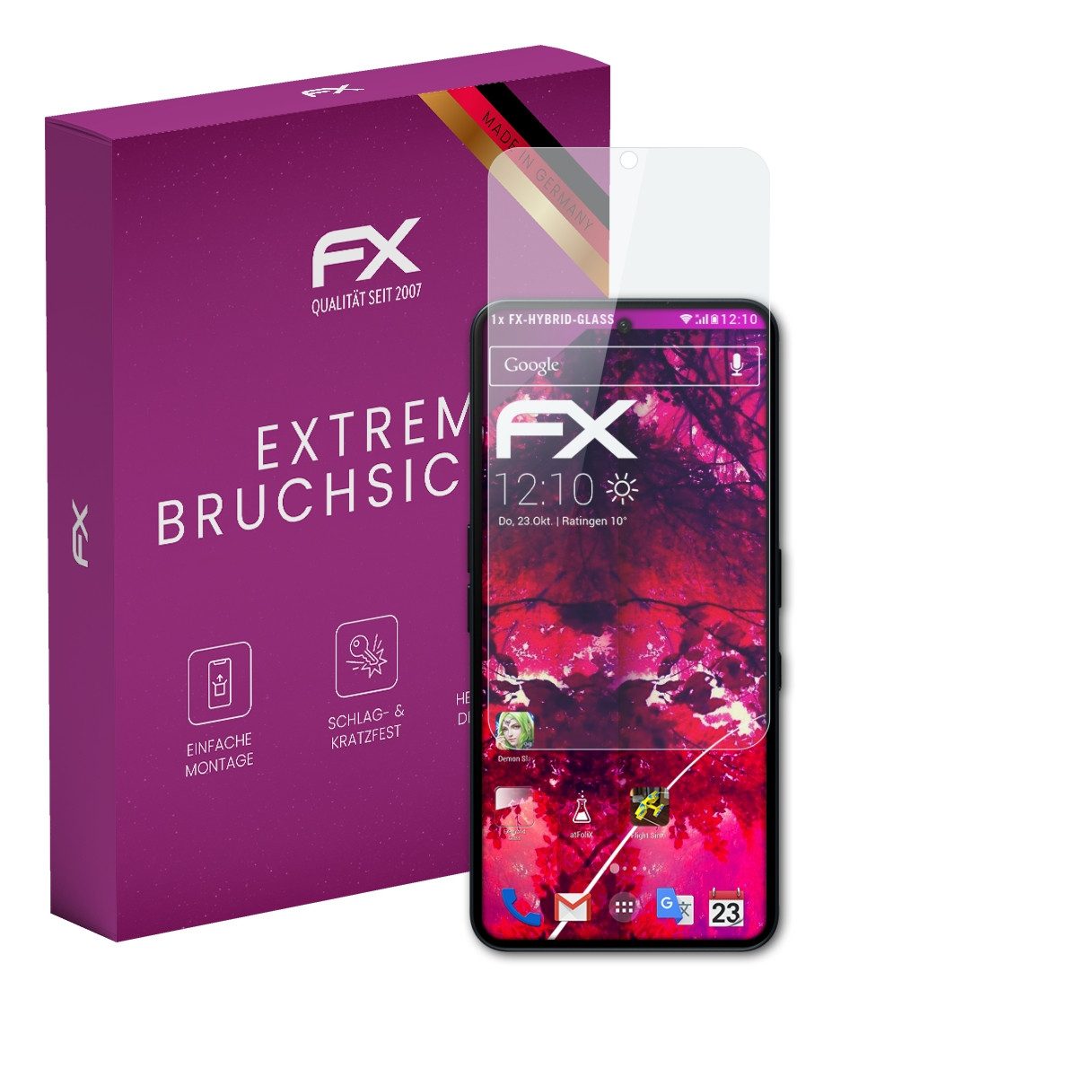 atFoliX Schutzfolie Panzerglasfolie für Nothing Phone (3a) Pro, Ultradünn und superhart