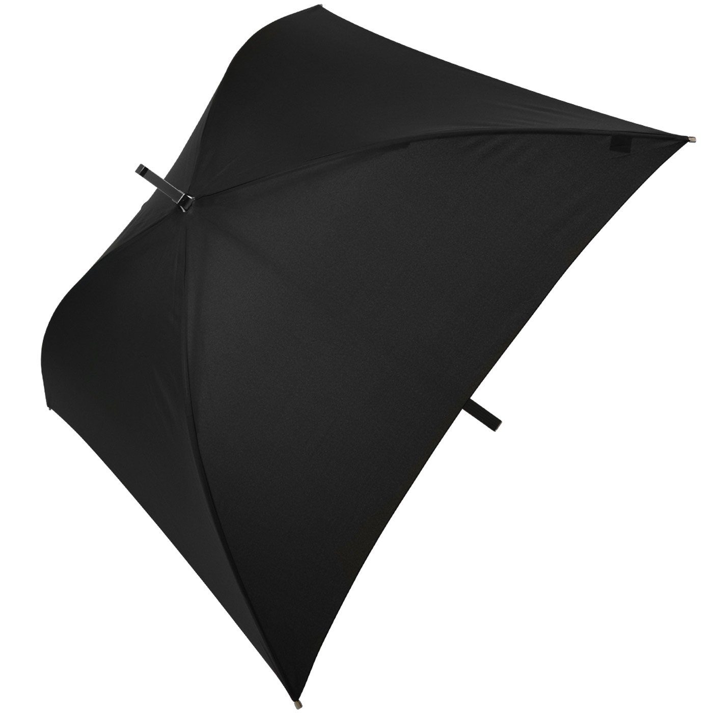 Square® Langregenschirm Impliva besondere quadratischer Regenschirm schwarz der All voll ganz Regenschirm,