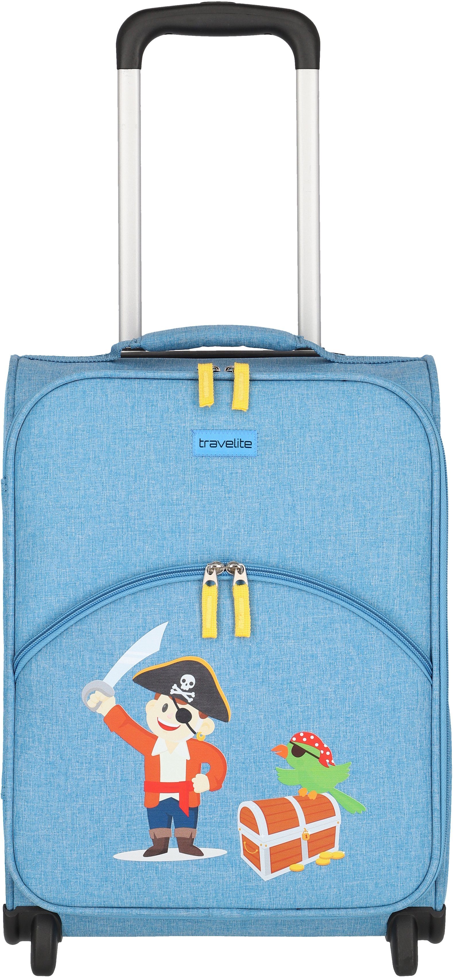 travelite Kinderkoffer Youngster, Pirat, 44 cm, 2 Rollen, Kindertrolley Kinderreisegepäck Handgepäck-Koffer