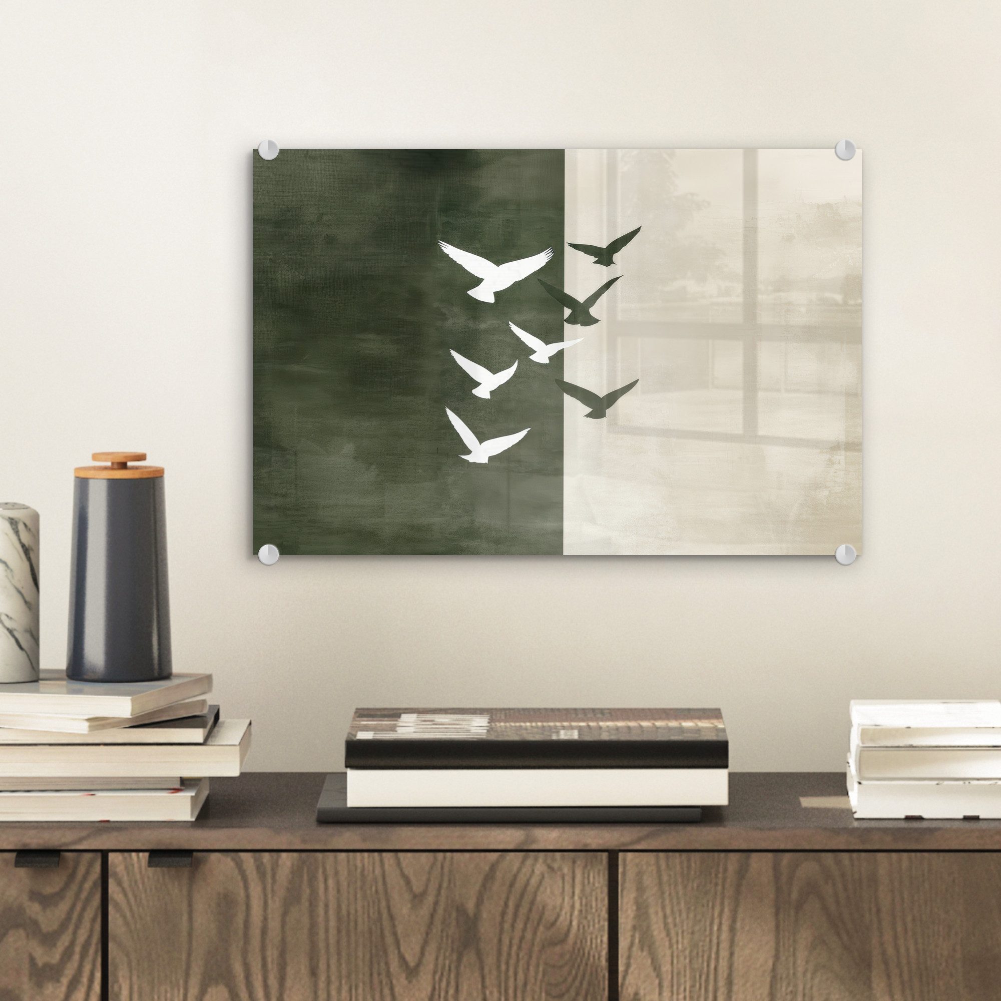 MuchoWow Acrylglasbild Japandi - Vogel - günstig online kaufen