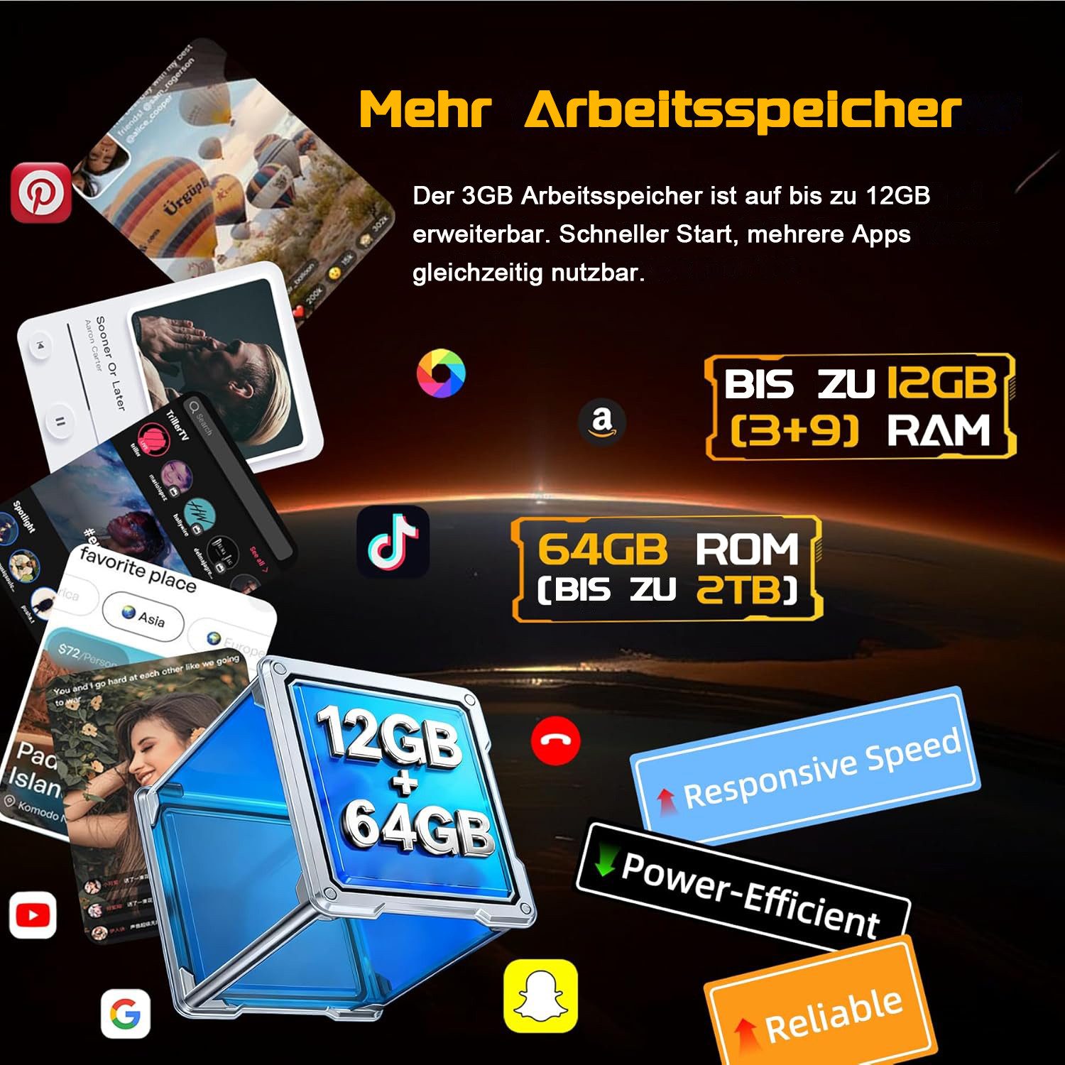 DOOGEE Fire 3 12GB RAM+64GB ROM Android 15 Outdoor Smartphone (13,96 cm/5.5 Zoll, 64 GB Speicherplatz, 13 MP Kamera, 5,5'' Display, IP68/IP69, 13MP Kamera, 8350mAh, NFC, OTG, GPS)
