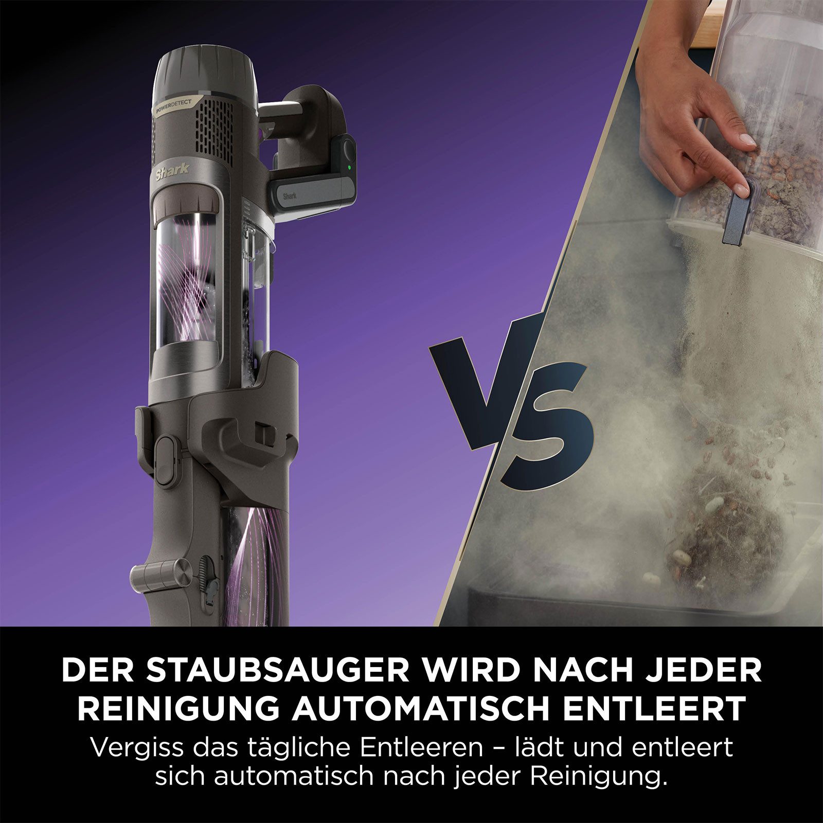 Shark Akku-Hand-und Stielstaubsauger IP3256EUT Detect Pro Max, Akku, Detect Pro Max, Hochleistung