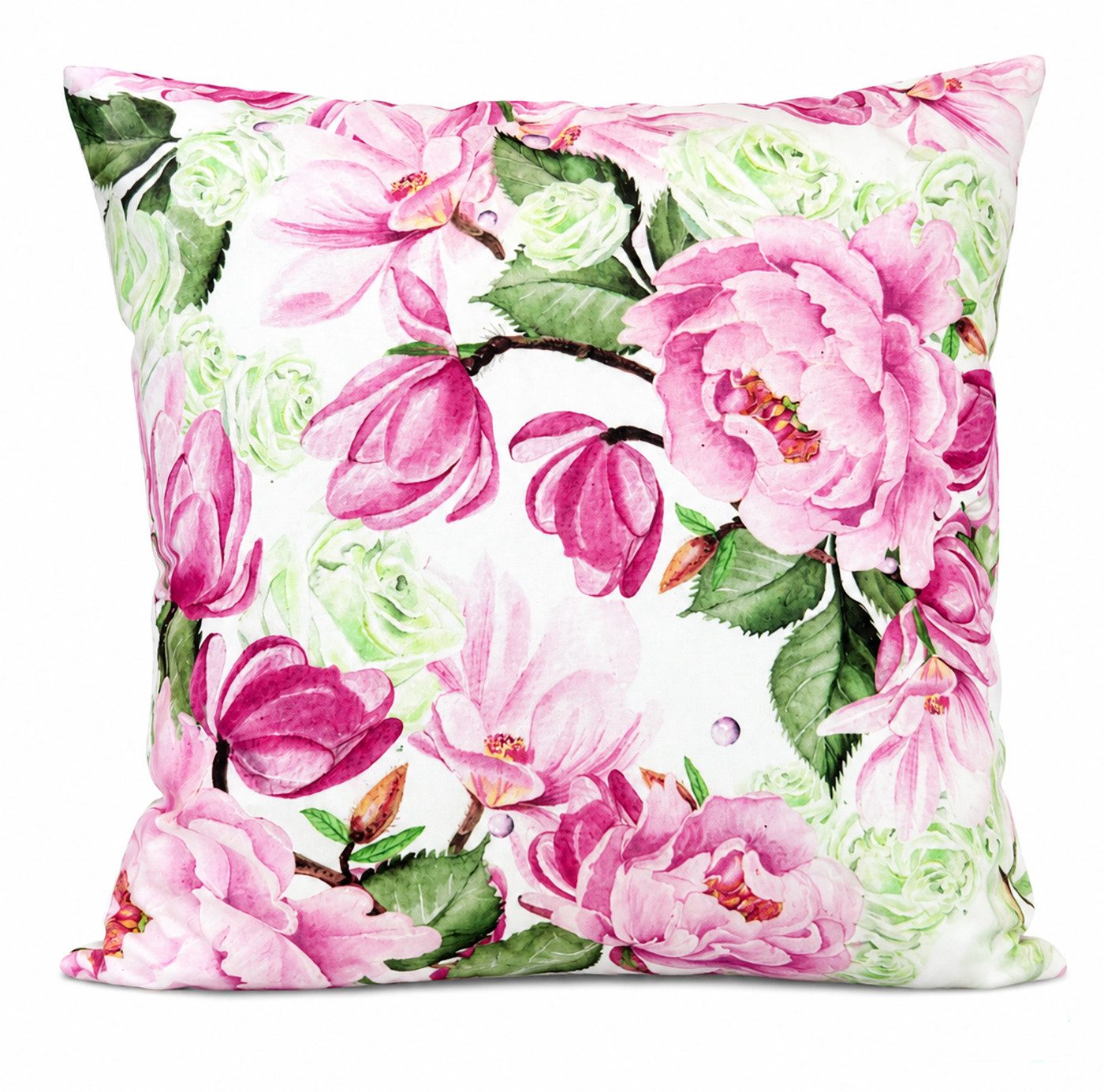 heimtexland Dekokissen Vintage Deko Kissenhülle Samt Blumen Kissenbezug, hochwertiger Deko Kissenbezug I Vintage I geblümt I bedruckt
