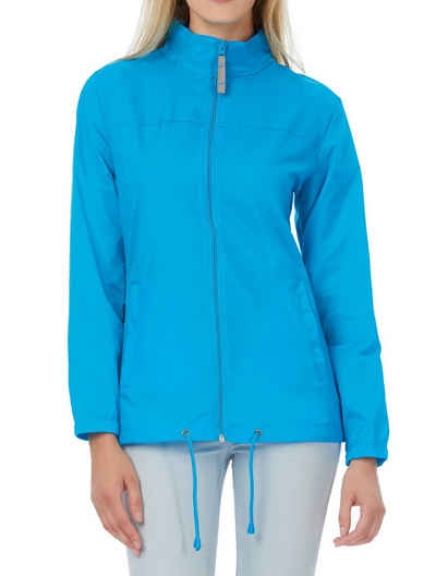 B&C Windbreaker leichte Damen Windjacke / Regenjacke / Outdoorjacke für Frauen Falten und Verstauen der Jacke in einer Tasche mit Reißverschluss, Gr. XS bis XXL