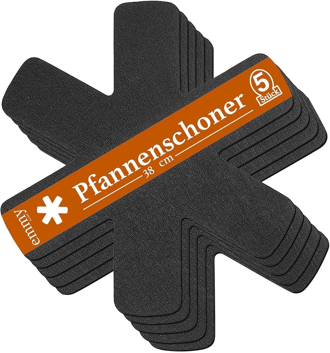 Emmy Home Pfannenschoner Pfannenschoner aus Filz Pfannenschutz Topfschoner Pfannen, Zubehör für Alle Töpfe und Pfannen aller Größen und Materialien, Set, 5-tlg.